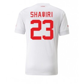 Herren Fußballbekleidung Schweiz Xherdan Shaqiri #23 Auswärtstrikot WM 2022 Kurzarm